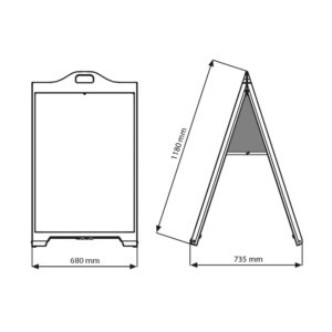Stand Πεζοδρομίου A-Board διπλής όψης PVC - Image 3