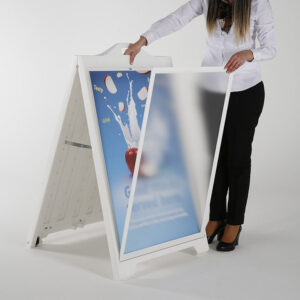 Stand Πεζοδρομίου A-Board διπλής όψης PVC - Mε κορνίζα - Image 1